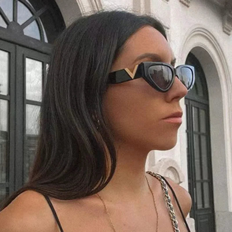 Vintage Small Cat Eye Sunglasses Women'S Vintage Brand Designer Glasses Women Sun Glasses Square UV400 Eyewear Oculos De Sol