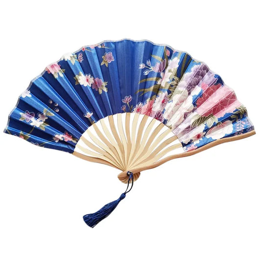 Vintage Folding Fan Retro Chinese Japanese Bamboo Hand Folding Fan Dance Hand Fan Home Decoration Ornaments Craft Gift Fan 2G